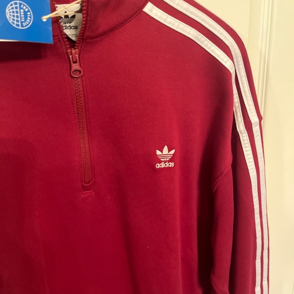 NWT! Adidas Originals Women's Quarter Zip Sweatshirt - Picture 7 of 9